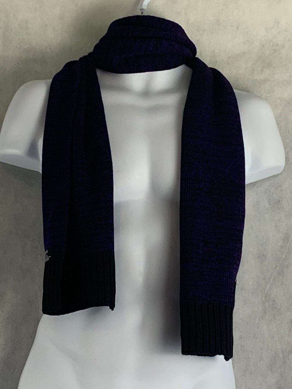 Alfani Men's 100% Acrylic Knit Space-Dyed Scarf, Plum Purple, One Size